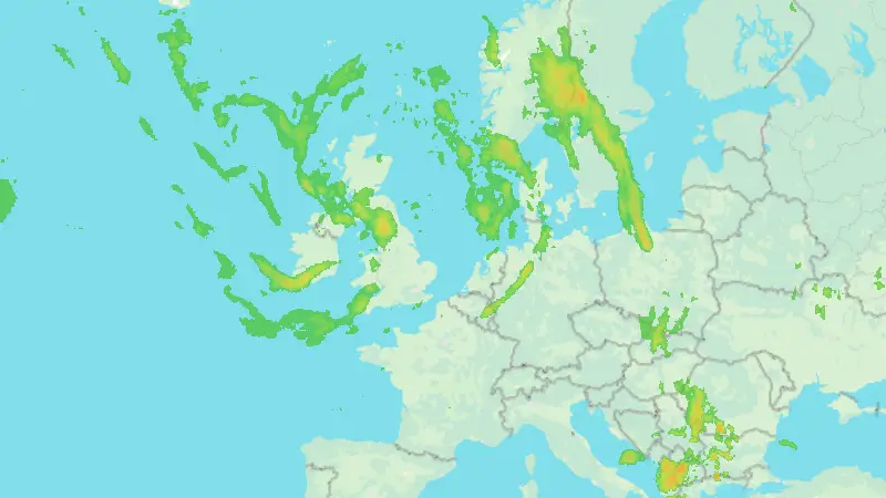 Precipitation weather map