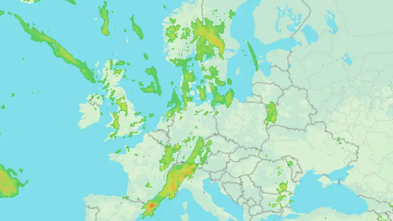 Precipitation weather map