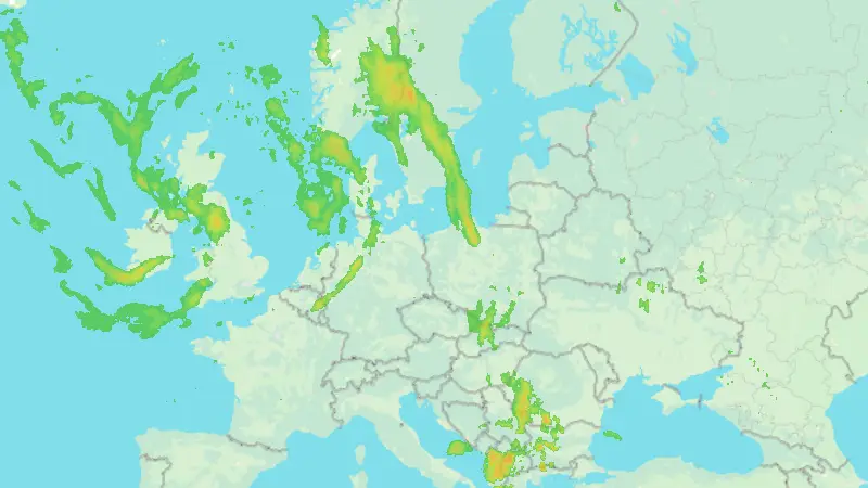 Precipitation weather map