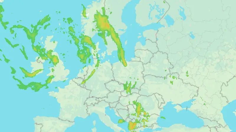 Precipitation weather map