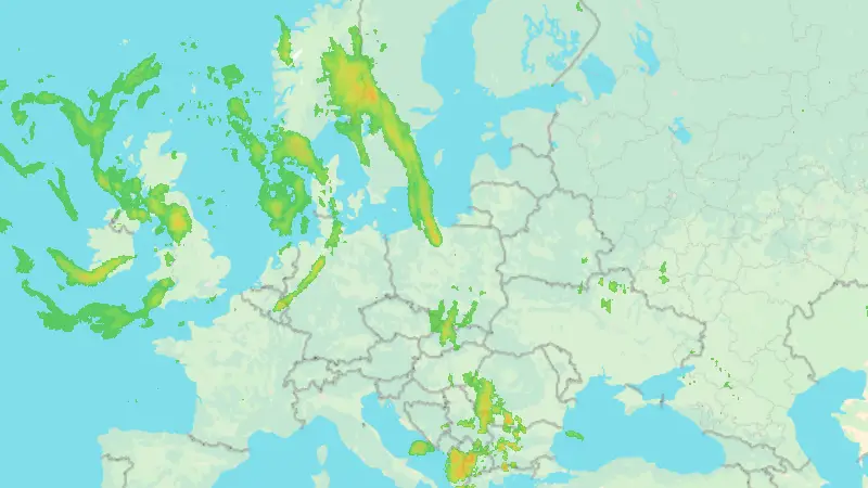 Opady weather map