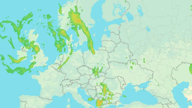 Opady weather map
