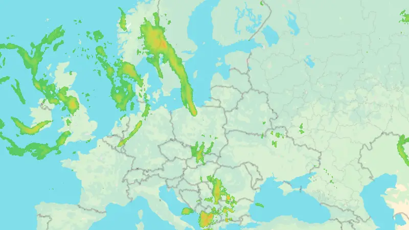 Opady weather map
