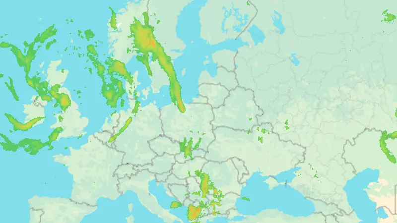 Opady weather map
