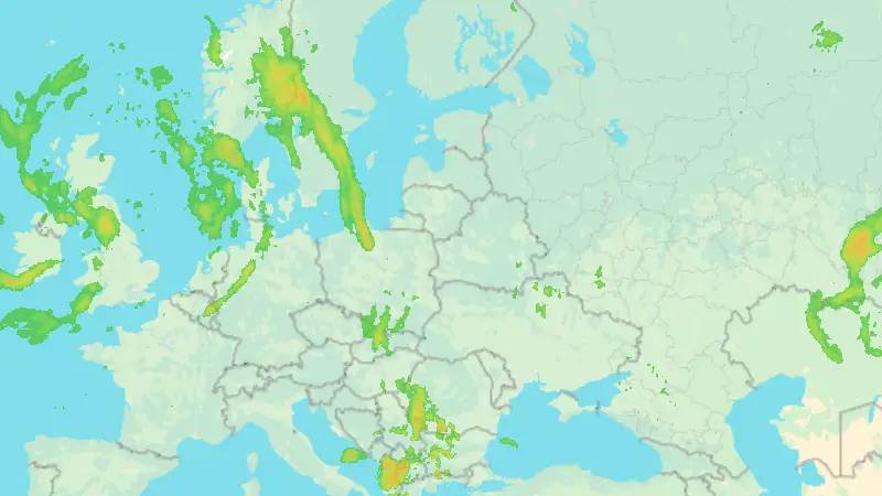 Opady weather map