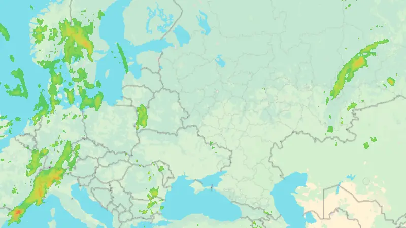 Precipitation weather map