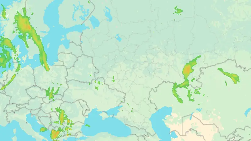 Precipitation weather map