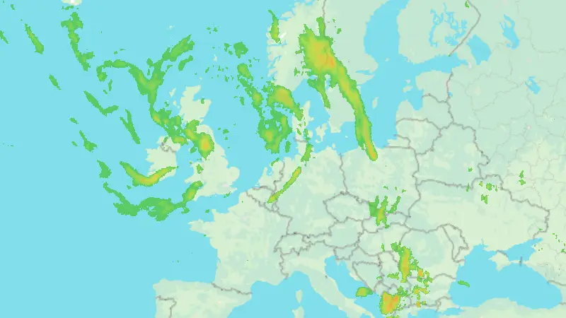 Precipitation weather map