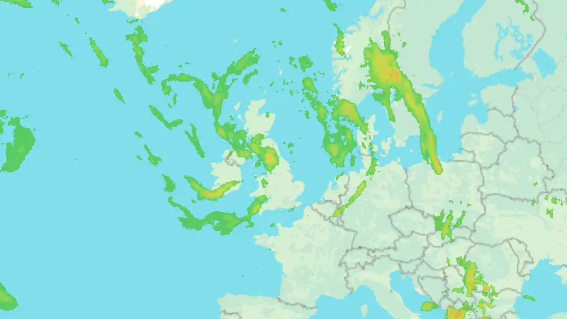 Precipitation weather map