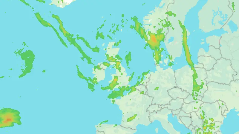 Precipitation weather map