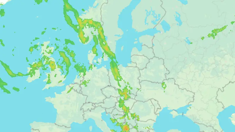 Opady weather map