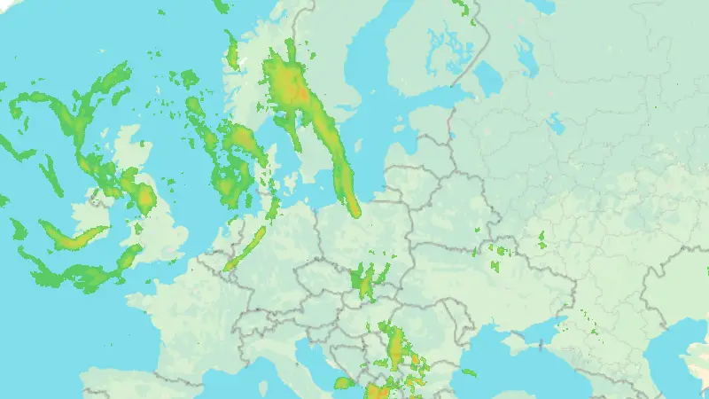 Opady weather map