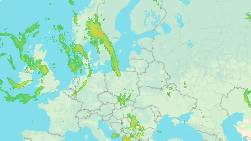 Opady weather map