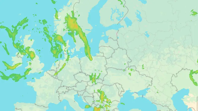 Opady weather map
