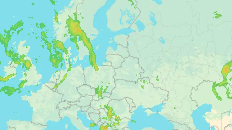 Opady weather map