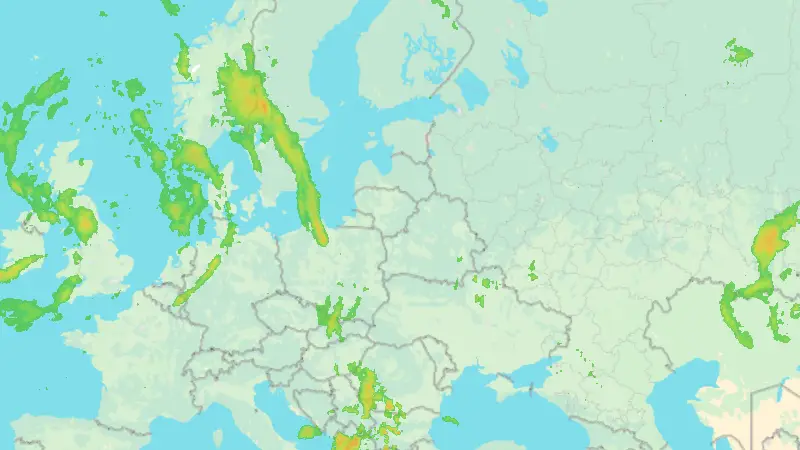 Opady weather map