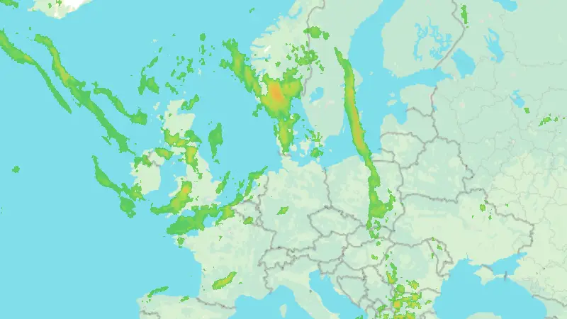 Precipitation weather map