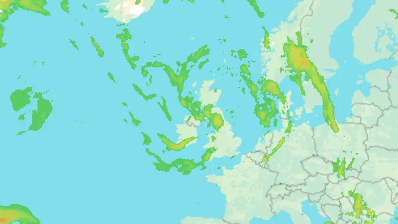 Precipitation weather map