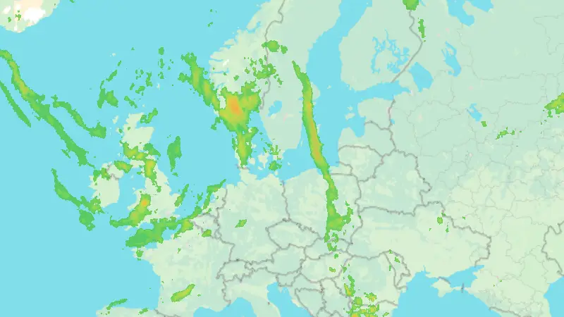 Nederbörd weather map