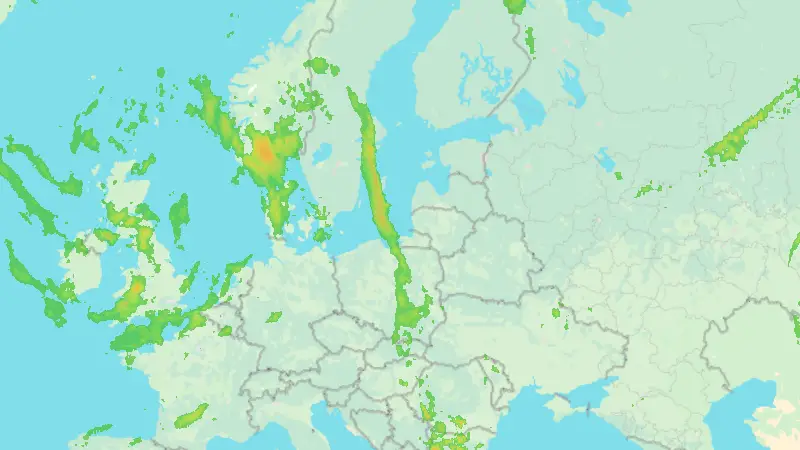 Opady weather map