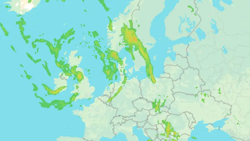 Precipitation weather map