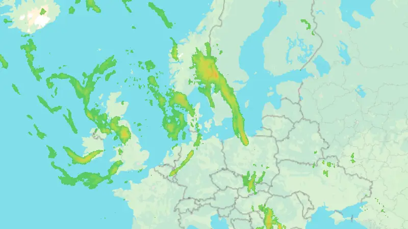 Precipitation weather map