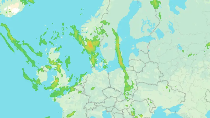 Precipitation weather map