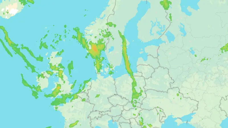 Precipitation weather map