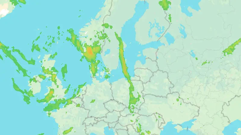Precipitation weather map