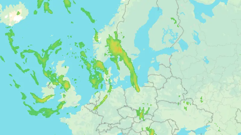Precipitation weather map