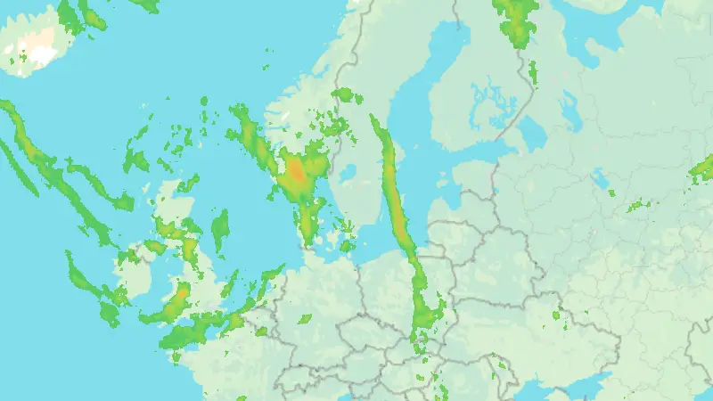 Nederbörd weather map