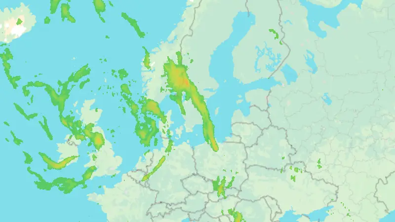 Precipitation weather map