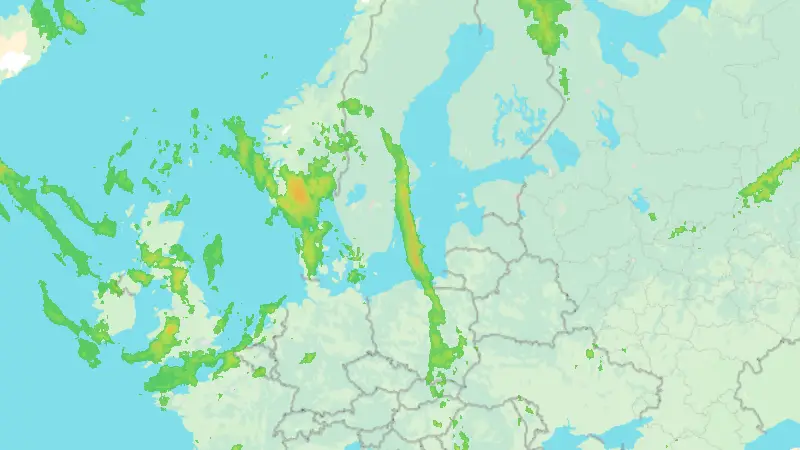 Precipitation weather map