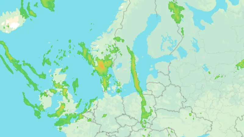 Nederbörd weather map