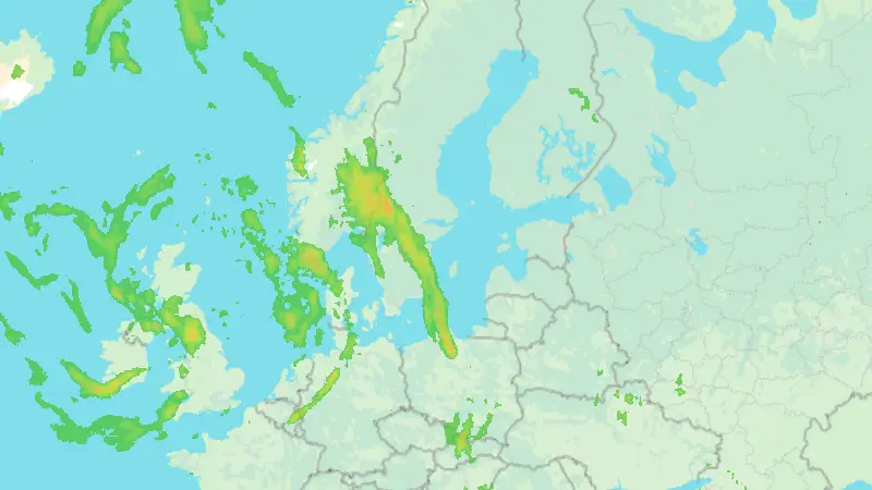 Precipitation weather map