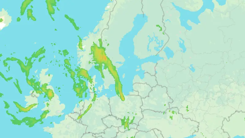Precipitation weather map
