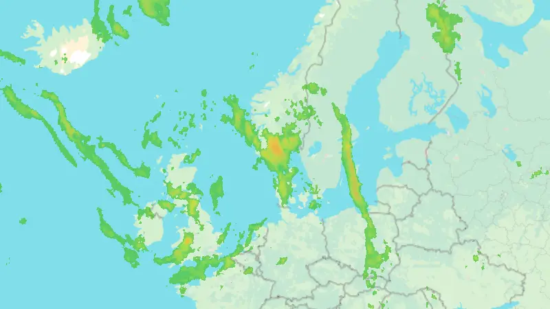 Precipitation weather map