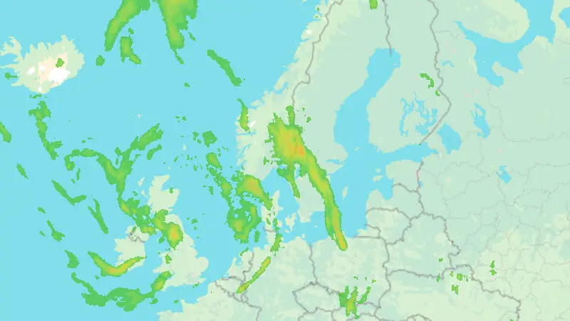 Precipitation weather map