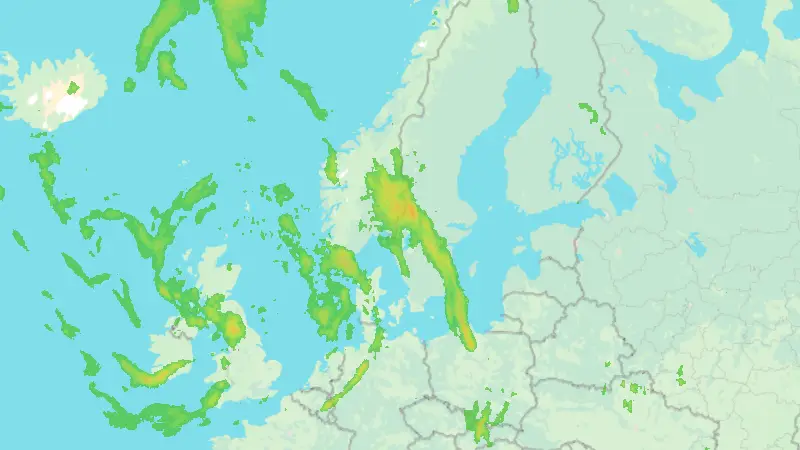 Precipitation weather map