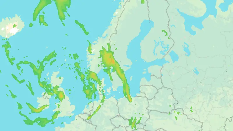 Nederbörd weather map