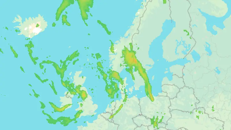 Precipitation weather map