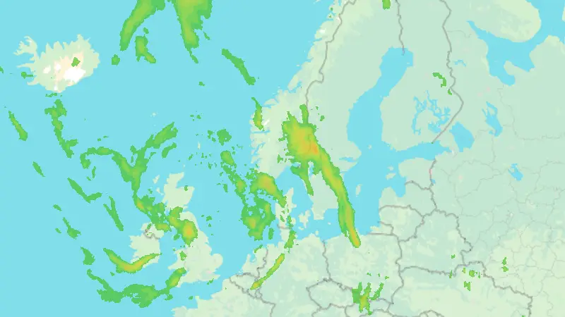 Precipitation weather map