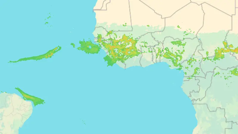 Падавине weather map