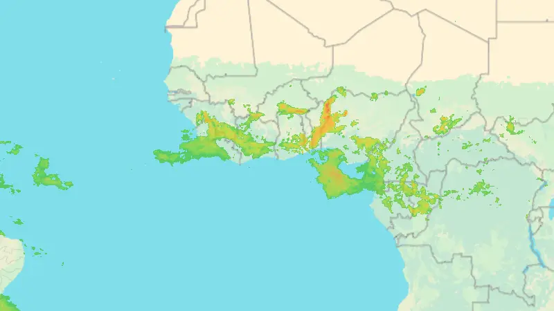 Precipitation weather map