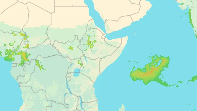 Précipitations weather map