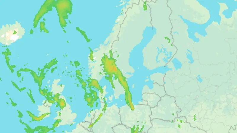 Precipitation weather map