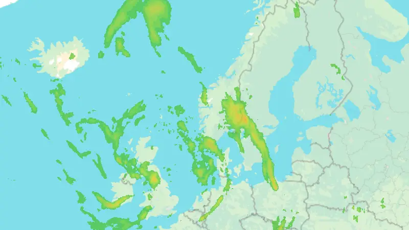 Precipitation weather map