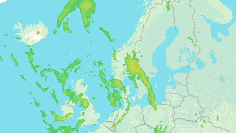 Precipitation weather map