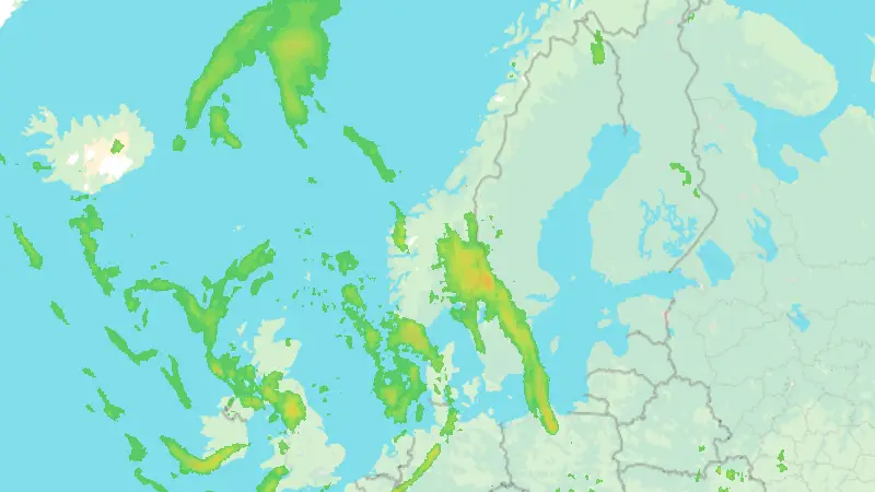 Precipitation weather map