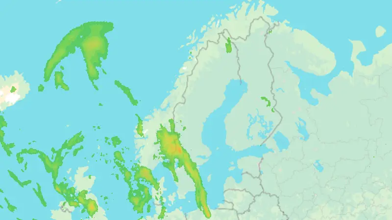Nederbörd weather map